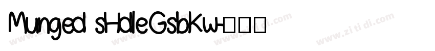 Munged sHdleGsbKw字体转换